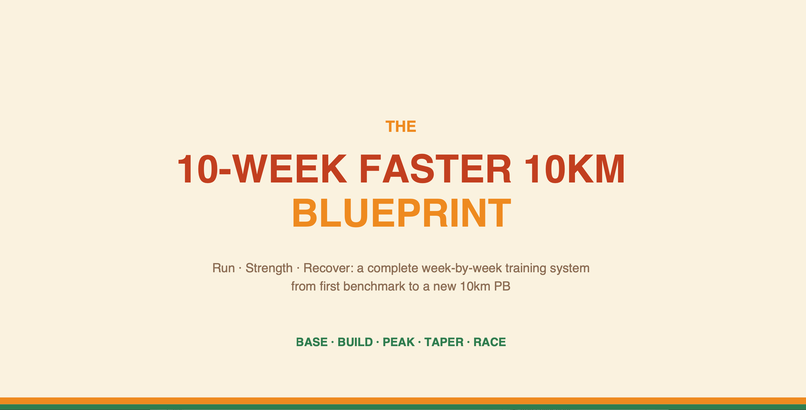 10 weeks to a faster 10km